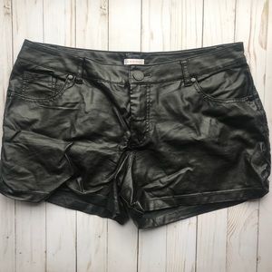 Black Leather Shorts